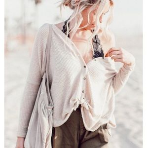 Urban Outfitter GRAY Thermal Button Up